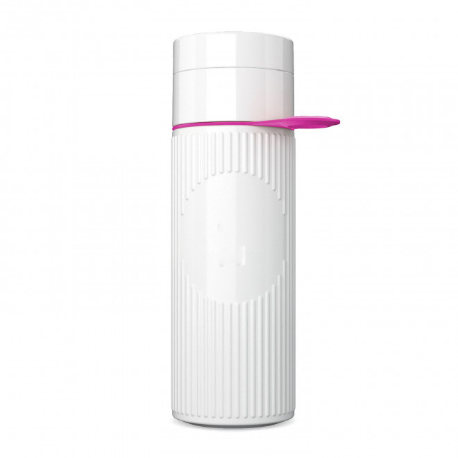 BOUTEILLE 500 ML PERSONNALISABLE 'ATLANTIS RING' - blanc/rose