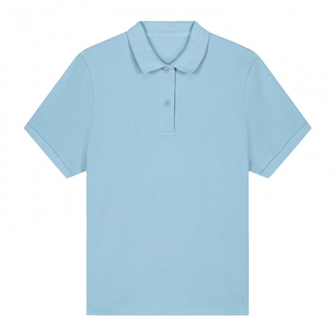 POLO FEMME COULEUR PERSONNALISABLE 'COASTER' - bleu ciel