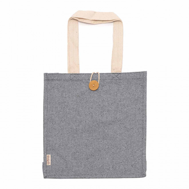 SAC SHOPPING PERSONNALISE COTON RECYCLE 'MASTIMO' - noir