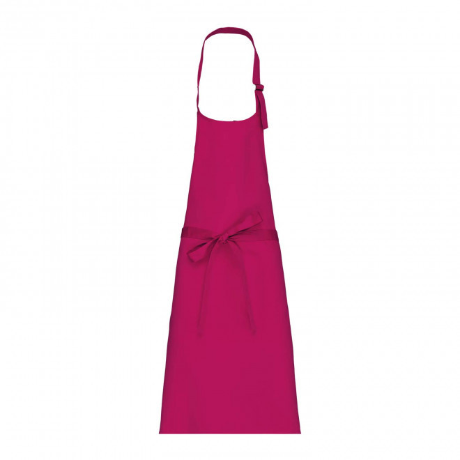 TABLIER LONG PERSONNALISE POLYCOTON 190G 'KARITAB' - fuchsia