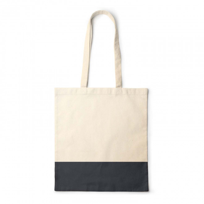 SAC SHOPPING PERSONNALISE COTON RECYCLE 'AURIANO' - noir