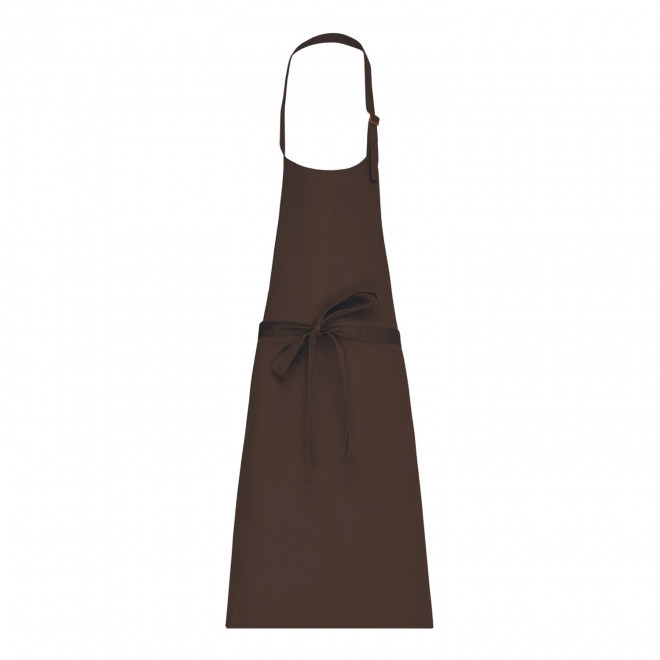 TABLIER LONG PERSONNALISE COTON 280G 'KARITAB' - chocolat