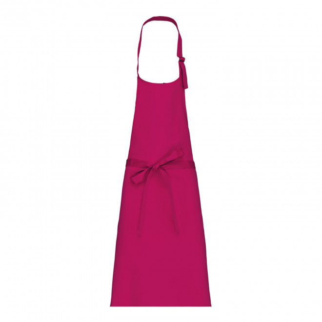 TABLIER LONG PERSONNALISE COTON 280G 'KARITAB' - fuchsia