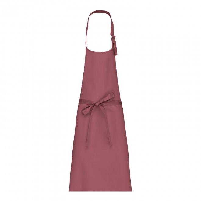 TABLIER LONG PERSONNALISE COTON 280G 'KARITAB' - vieux rose