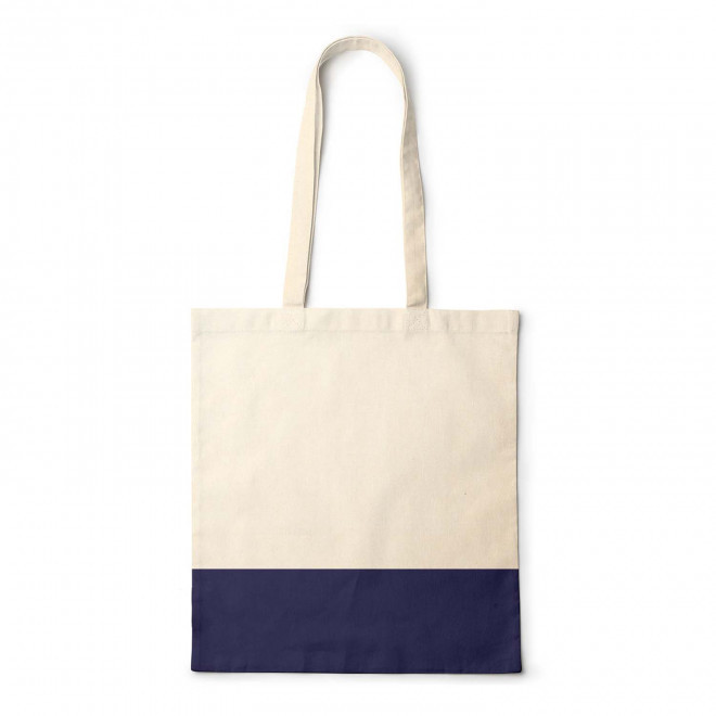 SAC SHOPPING PERSONNALISE COTON RECYCLE 'AURIANO' - bleu