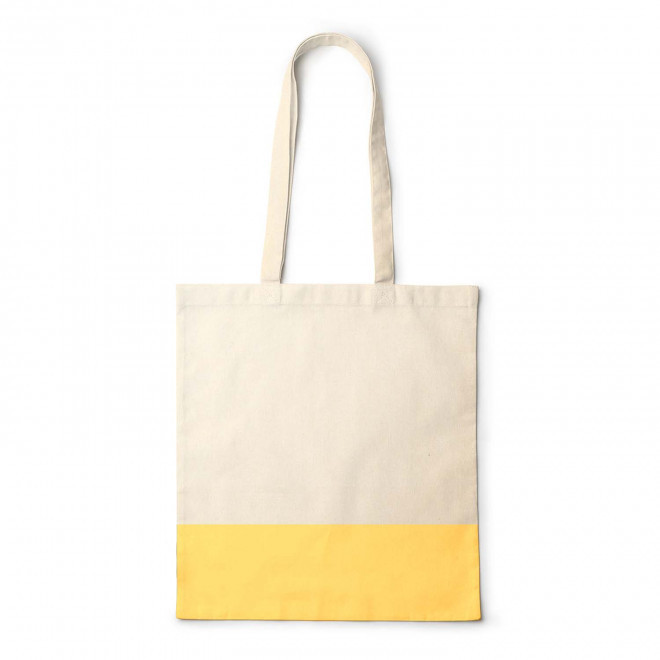 SAC SHOPPING PERSONNALISE COTON RECYCLE 'AURIANO' - jaune