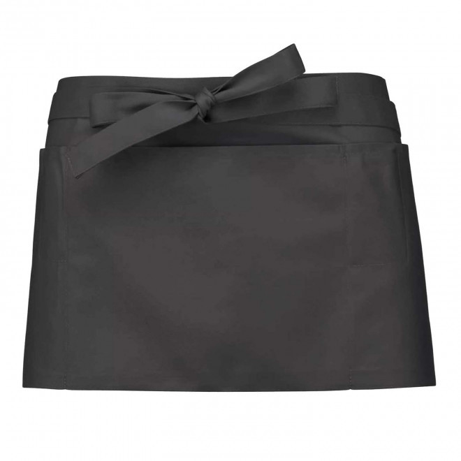 TABLIER COURT EN POLYCOTON PERSONNALISE 190G 'KARITAB' - gris foncé