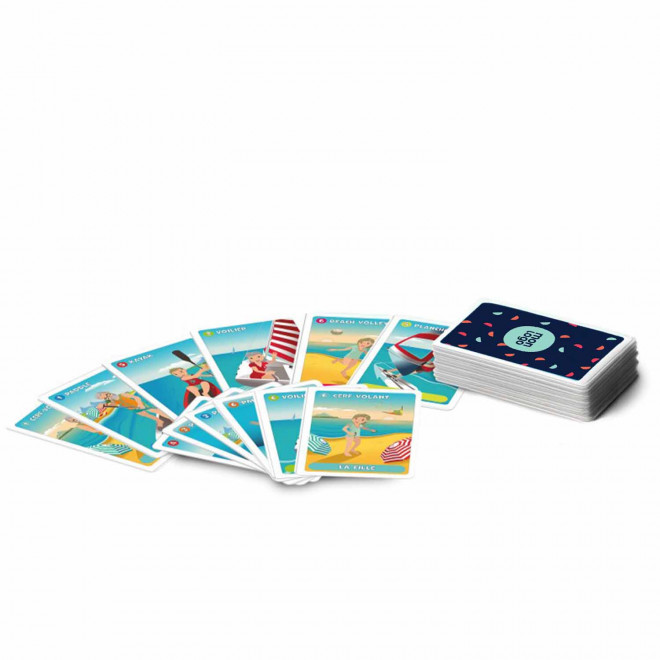 JEU DE 7 FAMILLES PUBLICITAIRE 'OLIVE' - à la plage