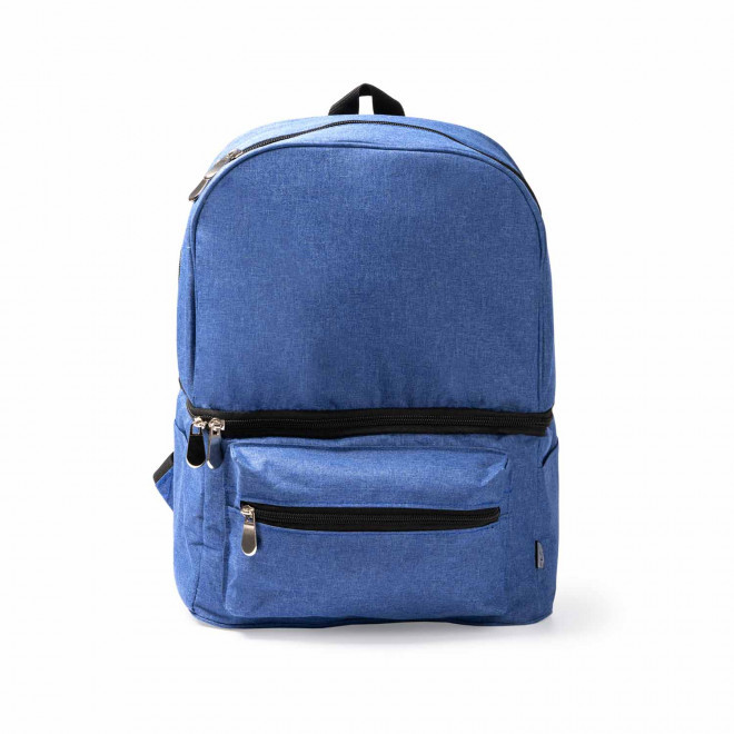 SAC A DOS ISOTHERME RPET PERSONNALISE 'LUNCHY' - bleu chiné