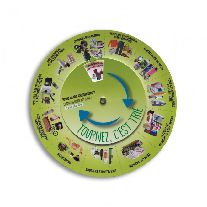 DISQUE PEDAGOGIQUE PERSONNALISABLE 'TRI SELECTIF' - quadrichromie