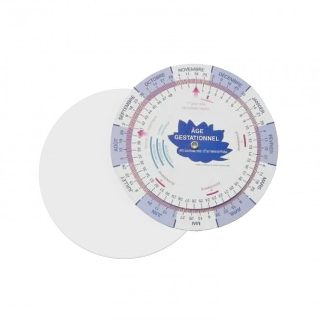 DISQUE PEDAGOGIQUE PERSONNALISABLE 'SUIVI DE GROSSESSE' - quadrichromie