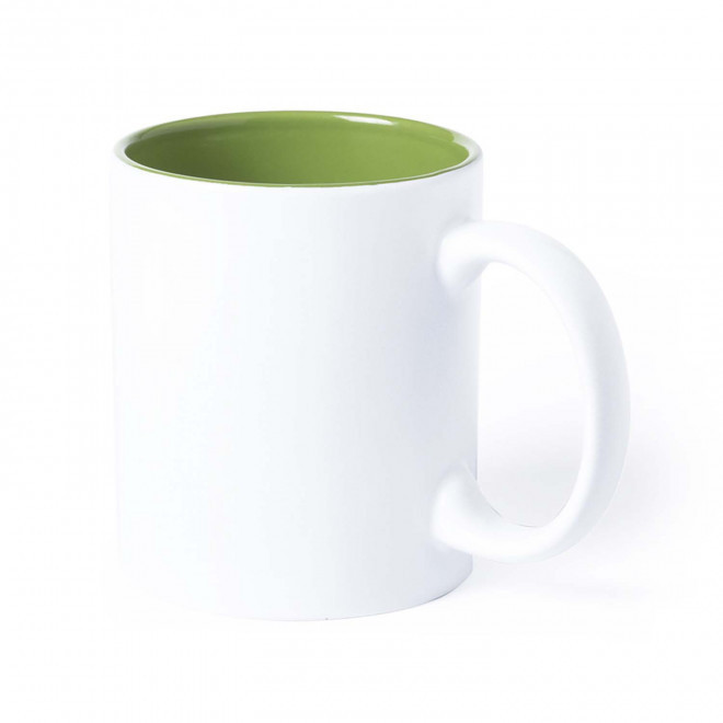 TASSE CERAMIQUE PERRSONNALISE 350 ML 'CORES BLANC' - vert