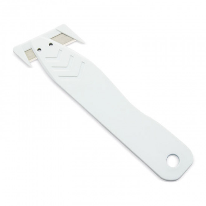 CUTTER CEINTURE DE SECURITE PUBLICITAIRE 'ZERSTOREN' - blanc