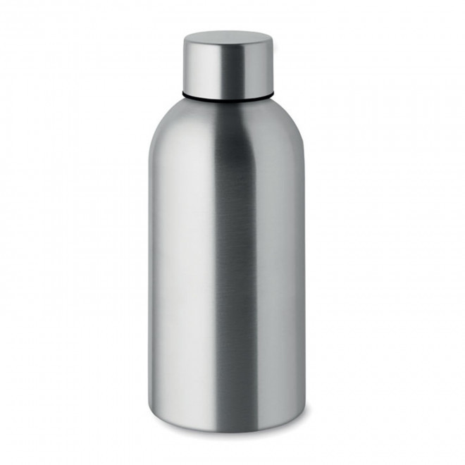 BOUTEILLE PERSONNALISEE EN ACIER RECYCLE 500ML 'SPOZIA' - argente mat