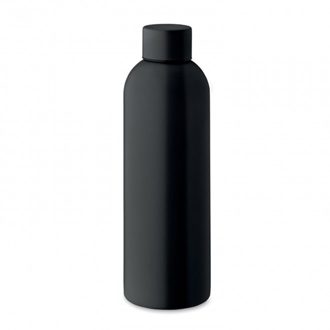 BOUTEILLE PERSONNALISEE EN ACIER RECYCLE 750ML 'SPOZIA' - noir