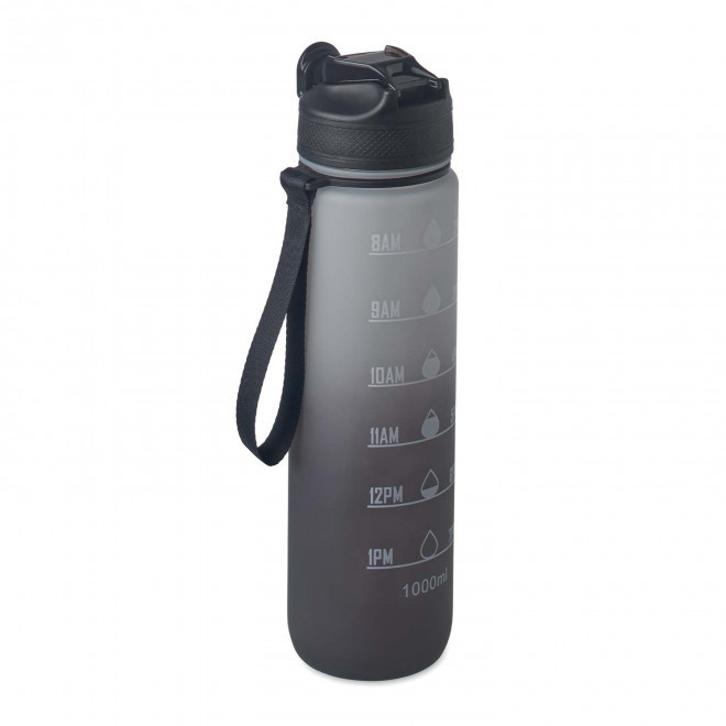 GOURDE RPET AVEC PAILLE PERSONNALISEE 1L 'DAYLY REINBOW' - noir