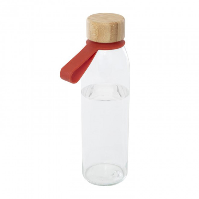 BOUTEILLE EN VERRE 500ML PERSONNALISABLE 'LODO DRAGONNE' - rouge brique