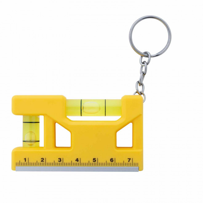 PORTE CLES NIVEAU A BULLE PERSONNALISE 'LAPANAC' - jaune