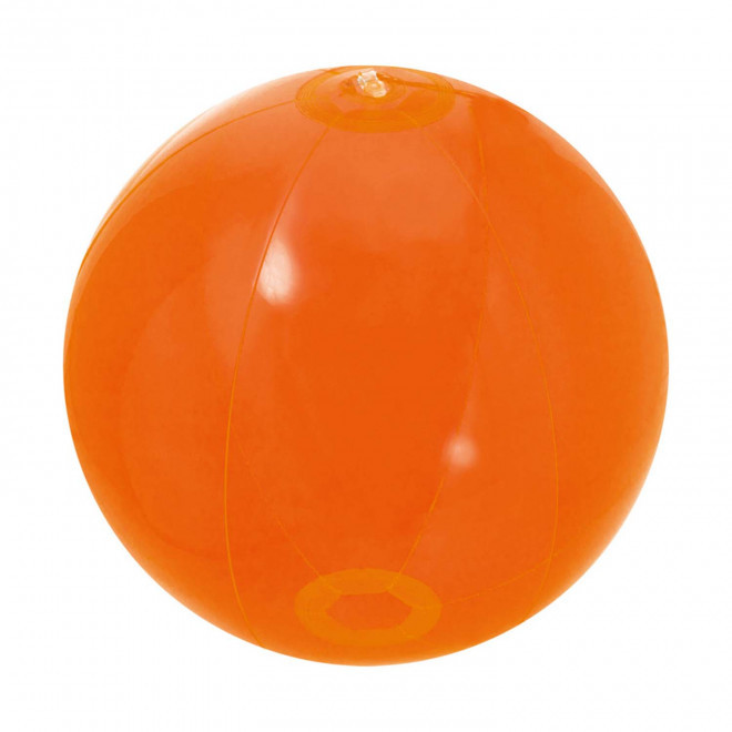 BALLON DE PLAGE PERSONNALISABLE 'PLAYA UNI TRANSPARENT' - orange