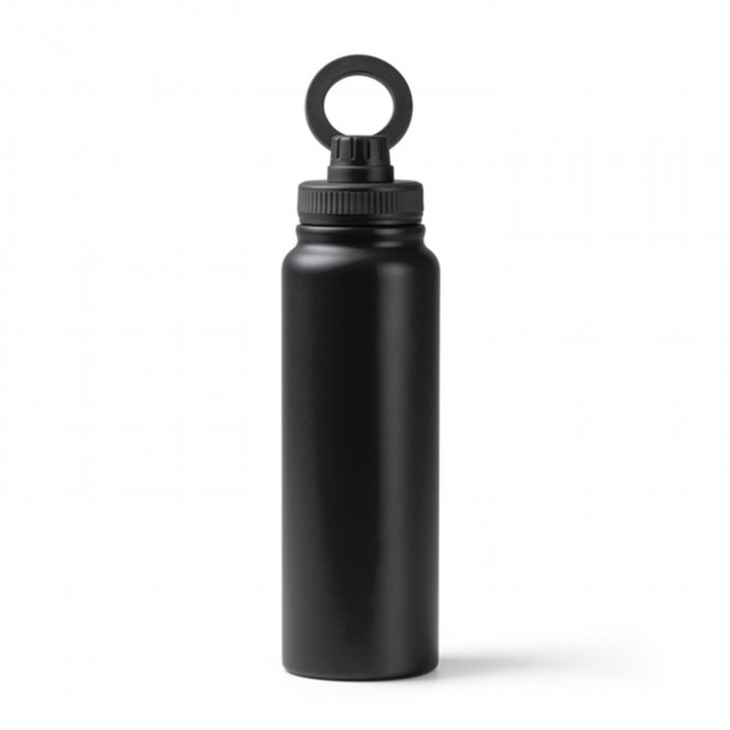 BOUTEILLE ISOTHERME MAGNETIQUE PERSONNALISABLE 'DARU' - noir