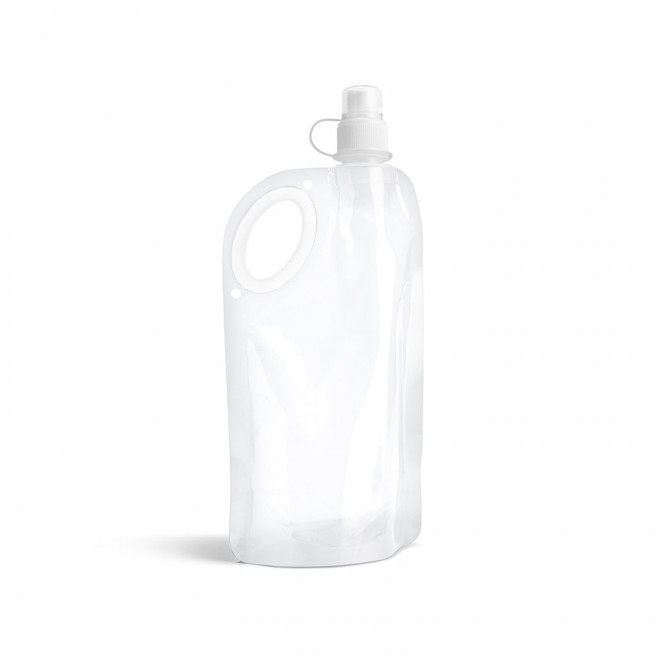 GOURDE DE SPORT PLIABLE 750ML PERSONNALISABLE 'FITTO' - blanc