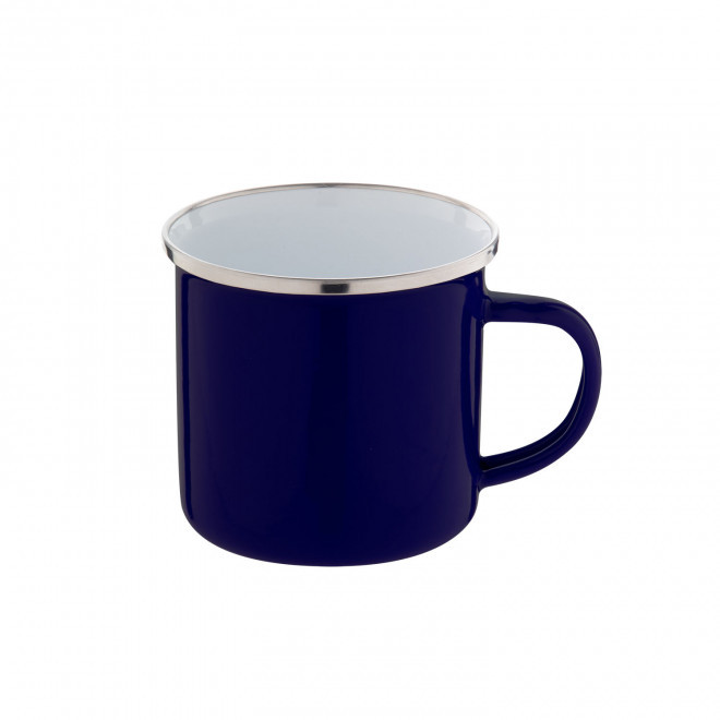 MUG EN MÉTAL ÉMAILLÉ 300ML PERSONNALISABLE 'RANIA COLOR' - bleu foncé