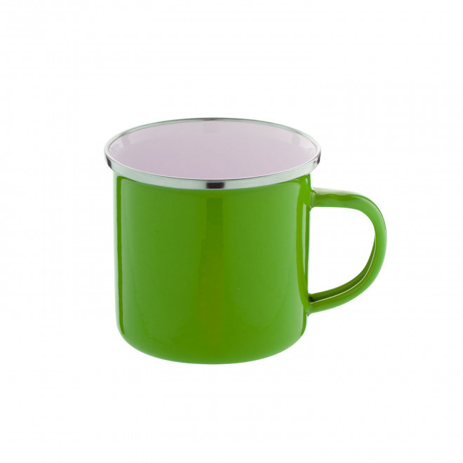 MUG EN MÉTAL ÉMAILLÉ 300ML PERSONNALISABLE 'RANIA COLOR' - vert clair