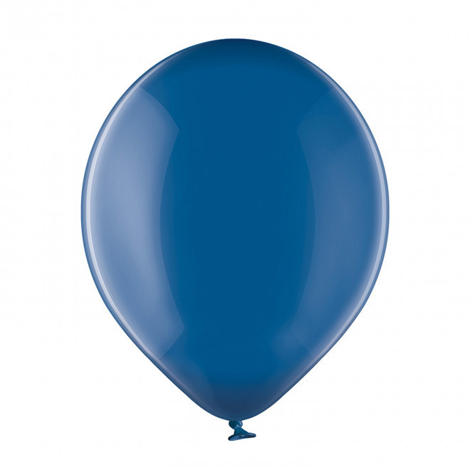 BALLON TRANSPARENT PERSONNALISE ø27 CM 'LUFT QUADRI' - bleu transparent