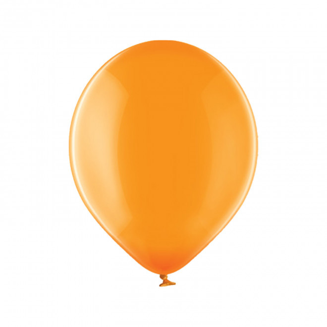 BALLON TRANSPARENT PERSONNALISE ø30 CM 'LUFT QUADRI' - orange transparent