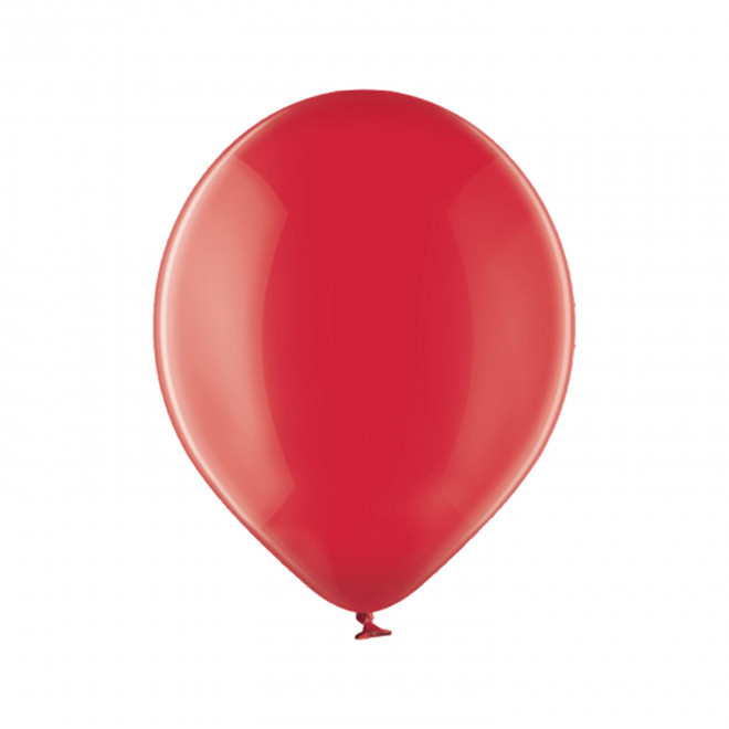 BALLON TRANSPARENT PERSONNALISE ø30 CM 'LUFT QUADRI' - rouge transparent