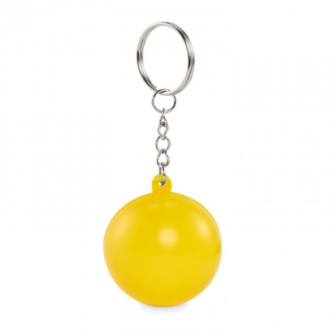 PORTE CLE BALLE ANTISTRESS PERSONNALISABLE 'ZENA KEY' - jaune