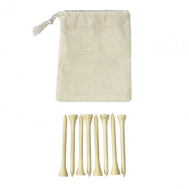 SET DE TEES GOLF PERSONNALISABLE 'GIFTEE' - naturel