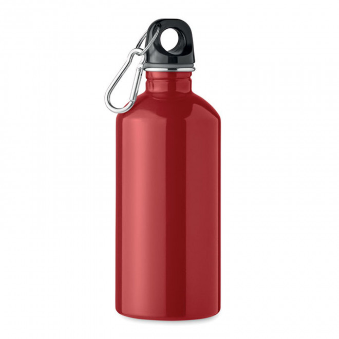 GOURDE EN ACIER RECYCLE 500ML PERSONNALISABLE 'AVEREST'  - rouge