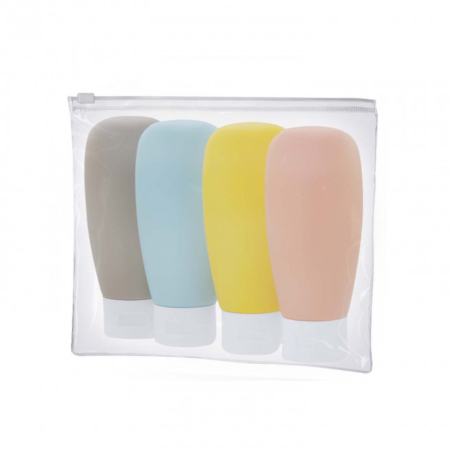 SET TROUSSE VOYAGE COSMETIQUE PERSONNALISABLE 'AWION' - transparent