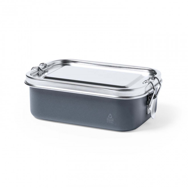 LUNCH BOX ACIER RECYCLE 750ML PERSONNALISABLE 'KASHON' - gris