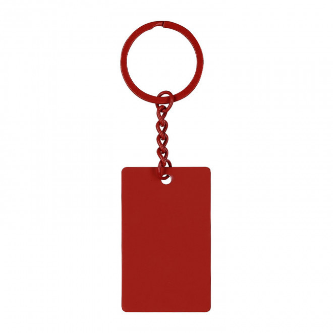 PORTE CLE COLORE EN ACIER PERSONNALISABLE 'SHANE' - rouge