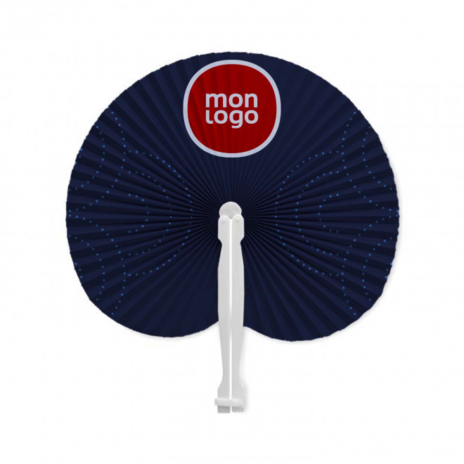 EVENTAIL EN PLASTIQUE PERSONNALISABLE 'BREEZE QUADRI' - blanc