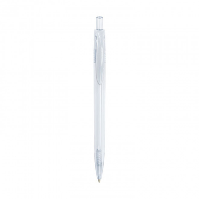 STYLO TRANSPARENT PERSONNALISE 'AYO' - blanc