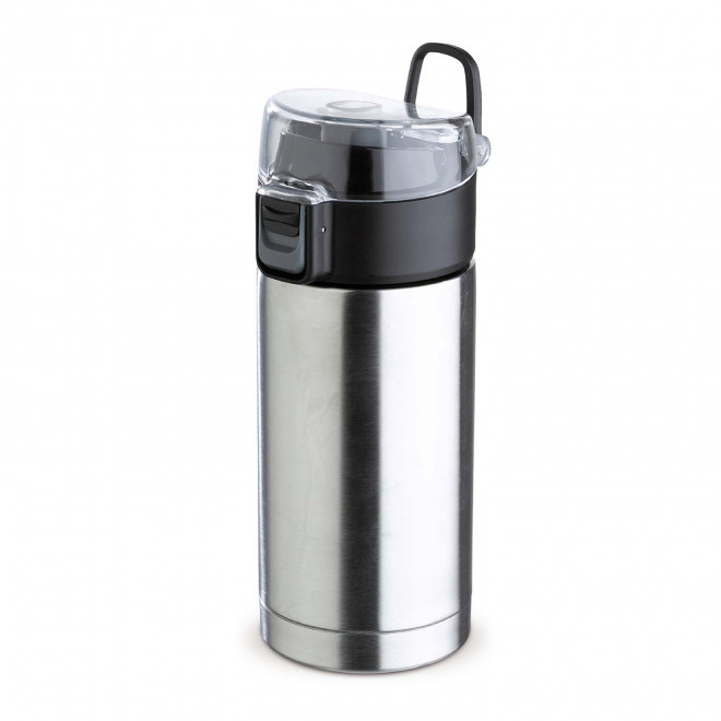 MUG ISOTHERME ETANCHE 330ML PERSONNALISABLE 'TOPEN' - argenté