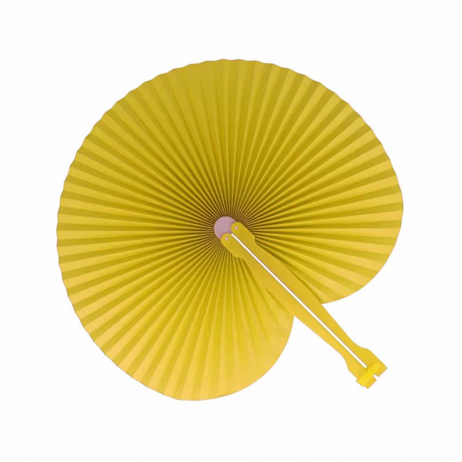 RAPIDE 4J - EVENTAIL PLIABLE PERSONNALISABLE 'BREEZE COUL'  - jaune