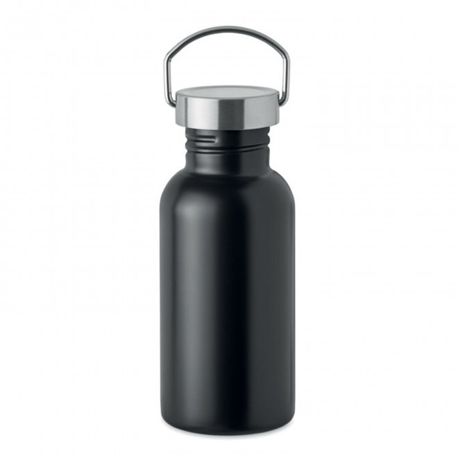 GOURDE ALU 500 ML PERSONNALISABLE 'CHEDDY COLOR' - noir
