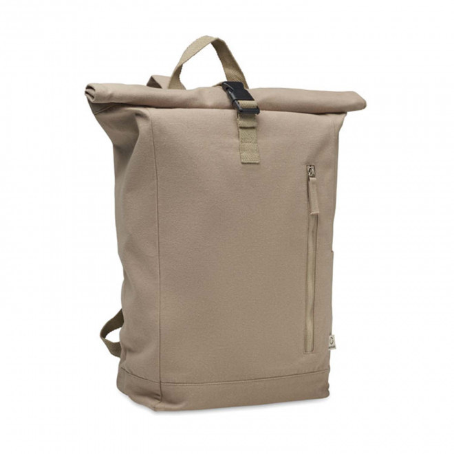 SAC A DOS ROLLTOP PERSONNALISE RECYCLE 'CLAIRE' - kaki
