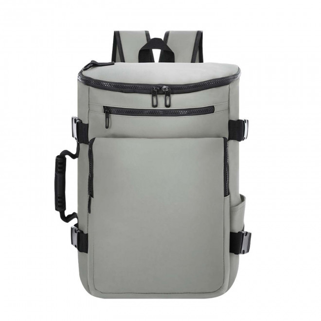 SAC A DOS EN PU PERSONNALISE 'FAF' - gris