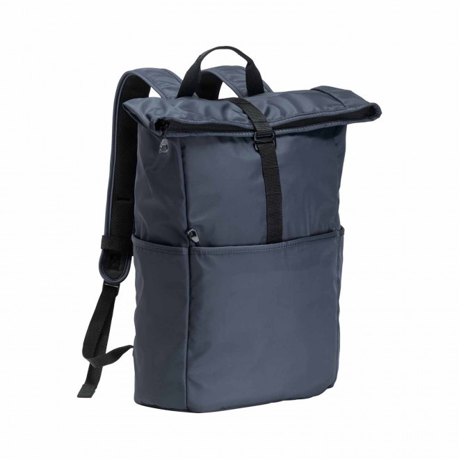 SAC A DOS PLIABLE ENROULABLE PERSONNALISE 'CITY TRIP' - bleu