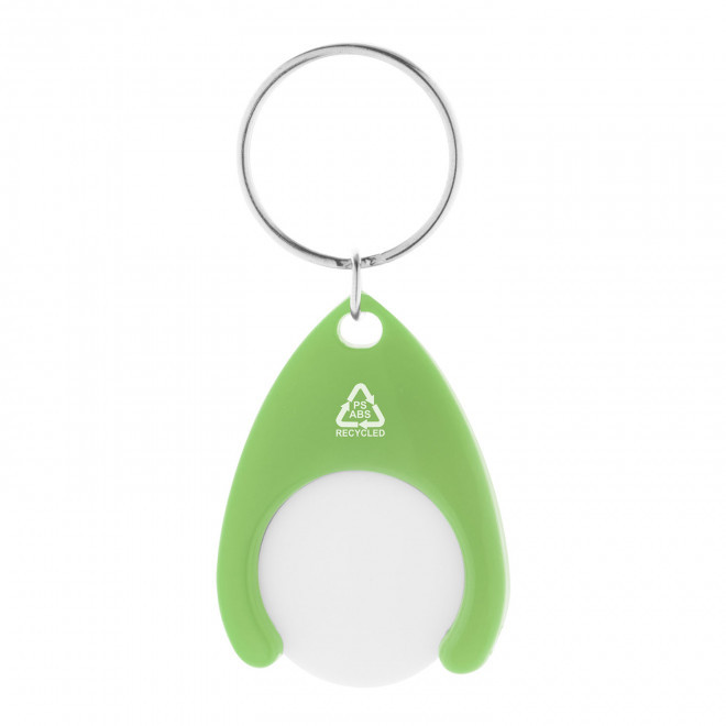 PORTE-CLES JETON PERSONNALISABLE EN RABS 'CATCHOS' - vert