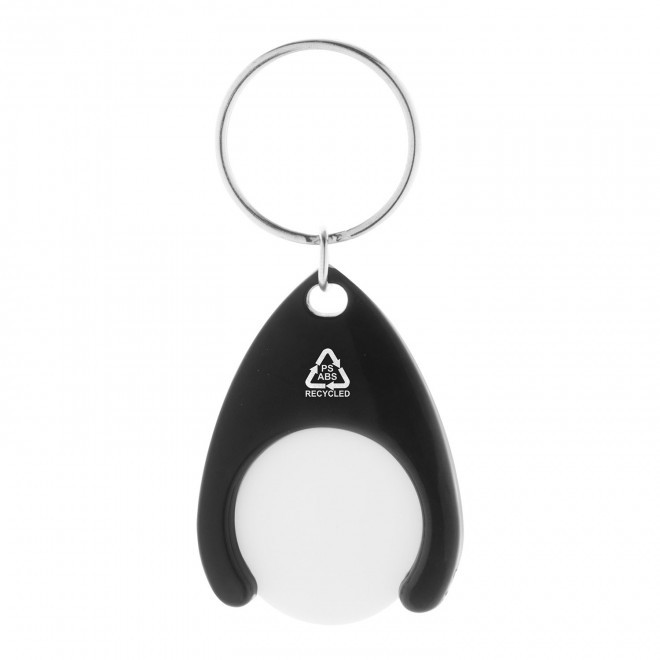 PORTE-CLES JETON PERSONNALISABLE EN RABS 'CATCHOS' - noir