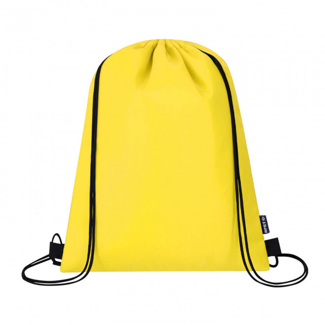 SAC ISOTHERME CORDELETTE PERSONNALISABLE 'HOPY RPET' - jaune