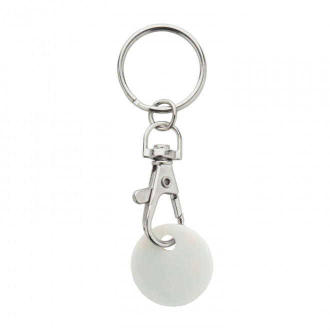 PORTE CLE JETON PERSONNALISE MIE 'SEGNO EUROPE' - blanc