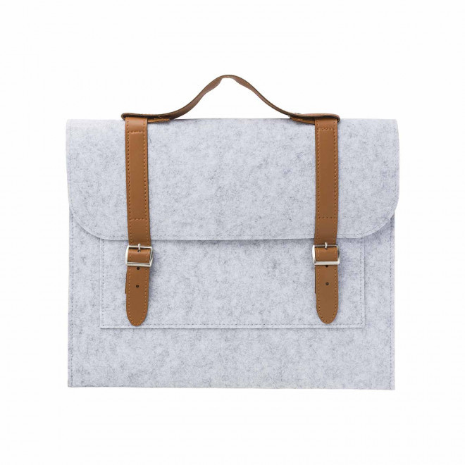 SACOCHE PERSONNALISABLE EN FEUTRE 'TAYSO' - gris clair