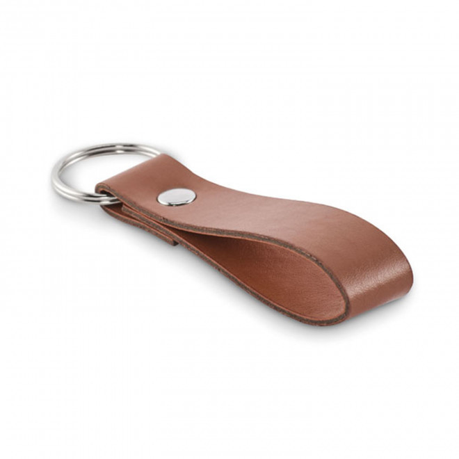 PORTE CLE EN PU PERSONNALISE 'TIVIO' - marron